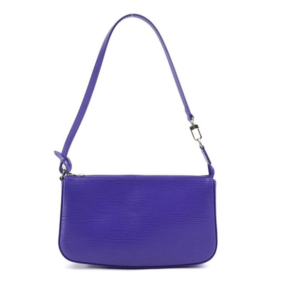 LOUIS VUITTON Purple Leather Pouch - Picture 1 of 5